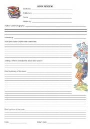 English Worksheet: Book Review 