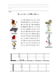 English worksheet: Wordsearch of L letter