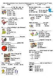 English Worksheet: Exam Paper For 7th Grade Students