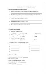 English worksheet: Movie Activity - Over the Hedge