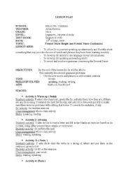 English Worksheet: Lesson Plan the 5th form