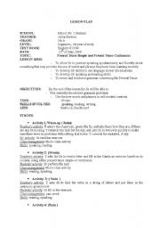 English worksheet: Lesson Plan the 5th form