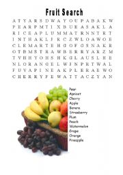 English Worksheet: Fruit Search