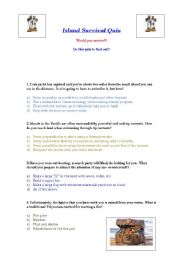 English Worksheet: Islands