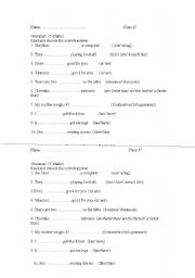 English worksheet: grammar