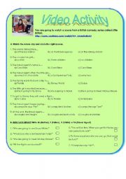 English Worksheet: At the travel agency_video activity