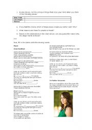 English Worksheet: Vegas, Sara Bareilles