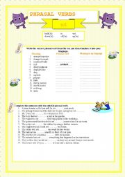 English Worksheet: Phrasal verbs-SET