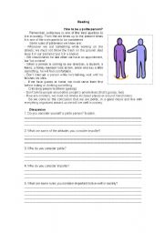 English Worksheet: How to be a polite person