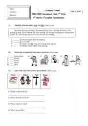 5th grade exam paper