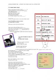 English Worksheet: listening exercise ( song : Im yours_Jason Mraz)