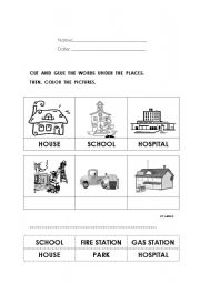 English worksheet: Places