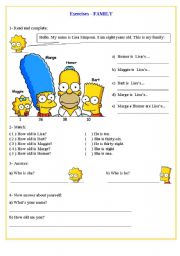 English Worksheet: Family / how old