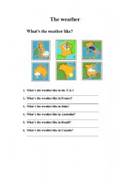 English worksheet: The weather