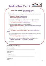 English Worksheet: Genitive Case ( 2 sheets )