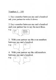 English worksheet: Numbers worksheet