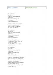 English Worksheet: Tracy Chapman Our Bright Future