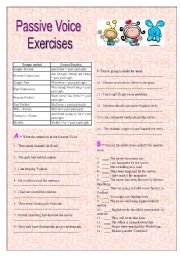English Worksheet: PASSIVE VOICE EXERCISE