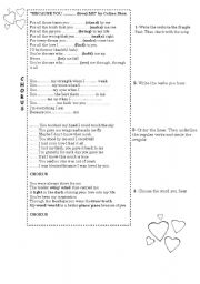 English Worksheet: Because you loved me by Celine Dion- song