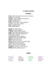 English Worksheet: Vocabulary 9 Study Guide