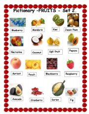 Pictionary- FRUITS - set 2