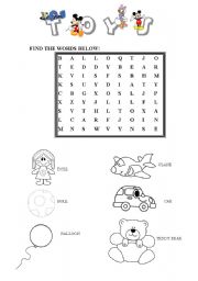 English Worksheet: finding the words