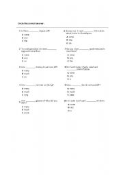 English Worksheet: countables and uncountables nouns