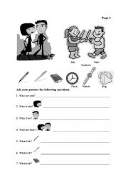 English worksheet: Mix and Match - Talking Practice page 2