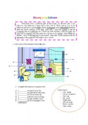 English Worksheet: Morning in the bathroom