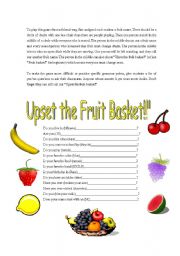English worksheet: Upset the Fruit Basket