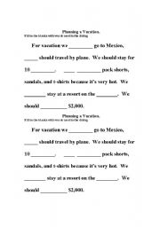 English Worksheet: Should