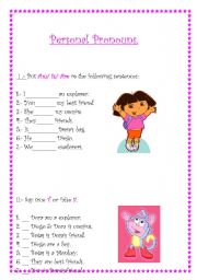 English Worksheet: Personal Pronouns