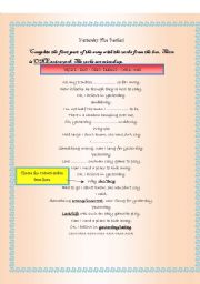 English Worksheet: A song!!