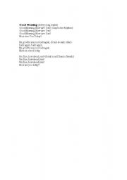 English Worksheet: Good Morning