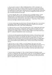 English Worksheet: famous sports personalities description