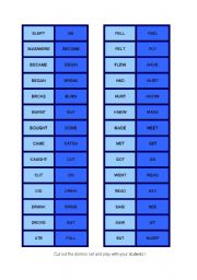 past simple irregular verbs domino