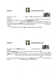 English Worksheet: James Cook - Pair Work
