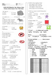 English Worksheet: 6th grade exam