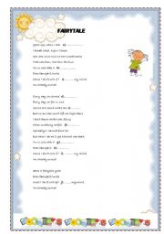 English Worksheet: winnwr of eurovision 2009 Fairytale  lyrics