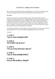 English worksheet: Encode/decode