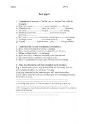 English Worksheet: if clause