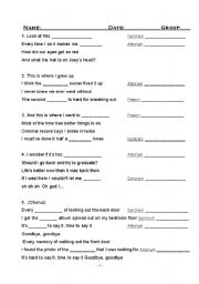 English worksheet: Photograph by simple plan... more than just fill in the blanks!