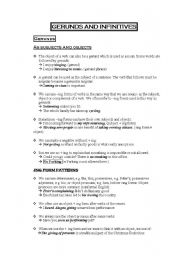 English Worksheet: gerund and infinitives