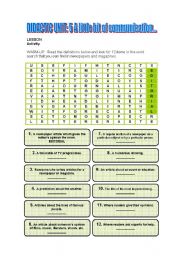 English Worksheet: The mass media