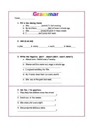 English worksheet: Grammar