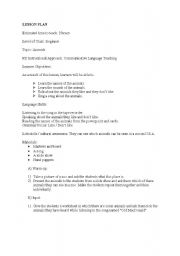 English Worksheet: animals