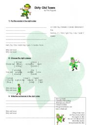 English Worksheet: Dirty Old Town
