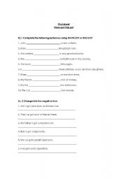 English worksheet: HAVE GOT / HAS GOT