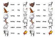 English Worksheet: Farm animals