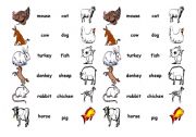 English worksheet: Farm animals